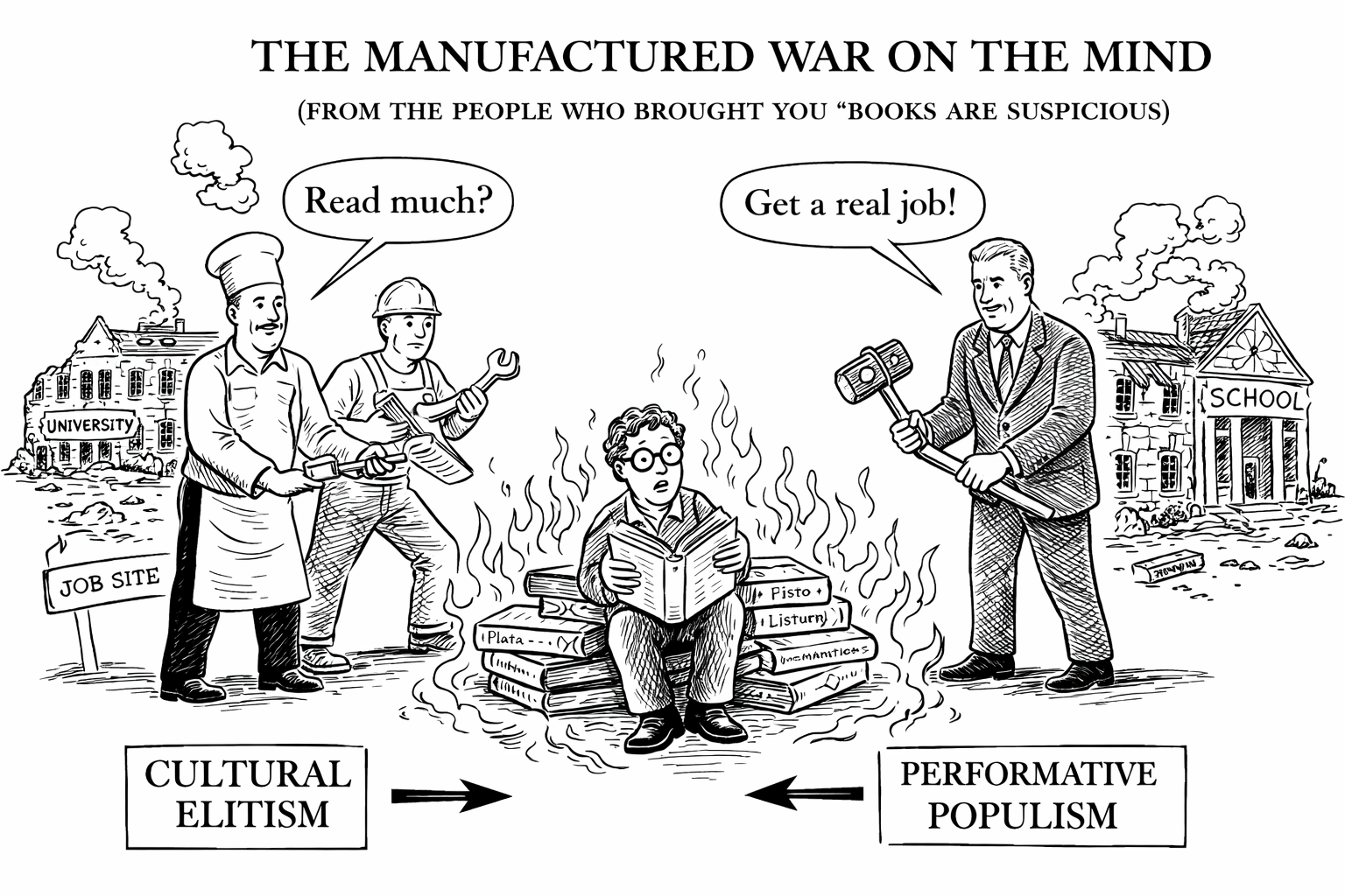 The one weird trick elites use to stay in power: convince the working class that learning is for snobs